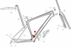 BMC Support De Dérailleur Avant Et Couvercle Kaius KAS01 - 30004027