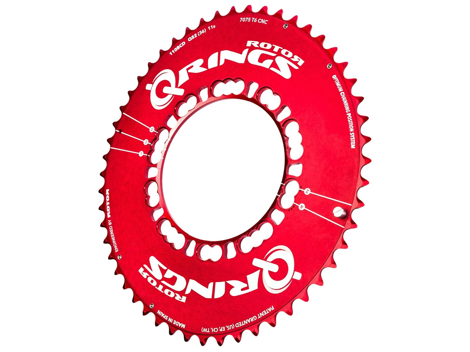 ROTOR Plateau Extérieur Q-Rings Aero 110BCDx4 Q50(34) 11v Red 4 ROTOR Plateau Extérieur Q-Rings Aero 110BCDx4 Q50(34) 11v Red – Image 2