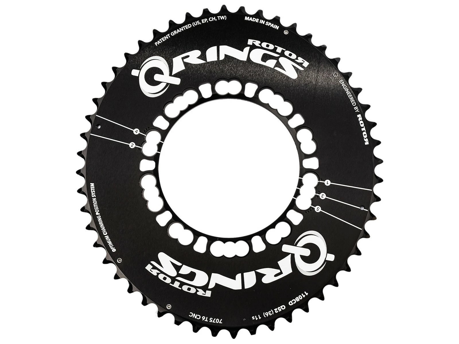ROTOR Plateau Extérieur Q-Rings Aero 110BCDx5 Q52(36) 11v 3 ROTOR Plateau Extérieur Q-Rings Aero 110BCDx5 Q52(36) 11v